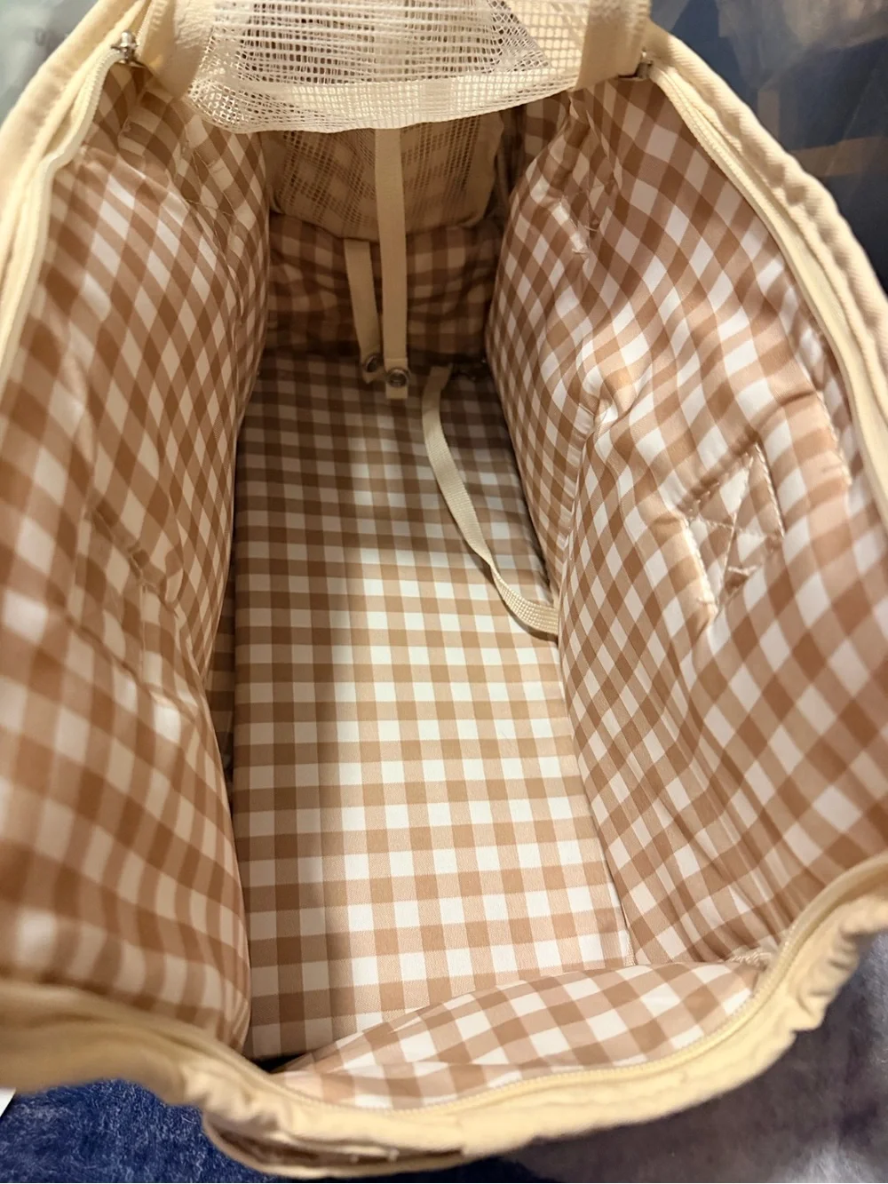 Cream Soft-Sided Dog Carrier Tote - Comfortable Travel Pet Bag
